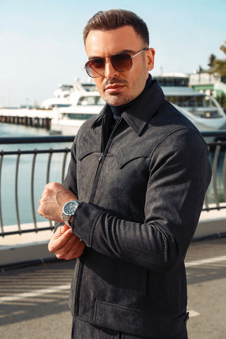 Luxury Suede Co-Ord Set with Fashion-Forward Design Luxury Suede Co-Ord Set with Fashion-Forward Design