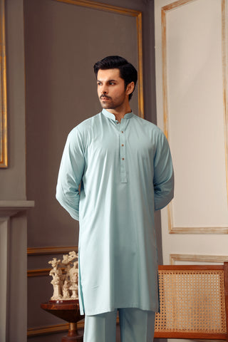 Half-Placket Kurta Trouser Set Half-Placket Kurta Trouser Set