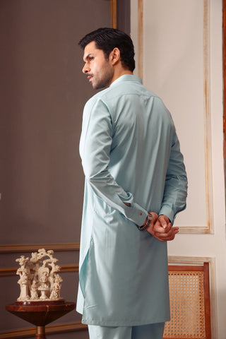 Half-Placket Kurta Trouser Set Half-Placket Kurta Trouser Set