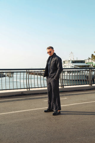 Luxury Suede Co-Ord Set with Fashion-Forward Design Luxury Suede Co-Ord Set with Fashion-Forward Design