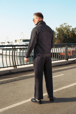 Luxury Suede Co-Ord Set with Fashion-Forward Design Luxury Suede Co-Ord Set with Fashion-Forward Design