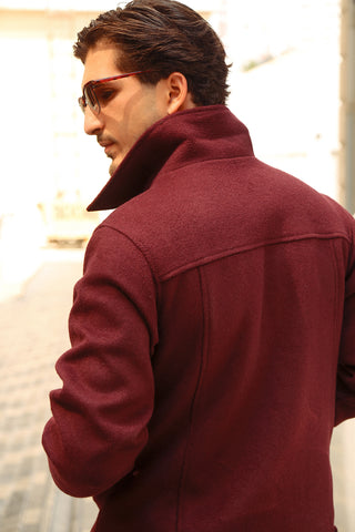 Wool Blend Co-Ord Set with Denim-Inspired Styling Wool Blend Co-Ord Set with Denim-Inspired Styling