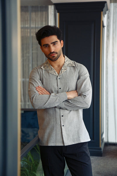 Premium Suit With Contrast Embroidery