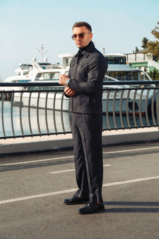 Luxury Suede Co-Ord Set with Fashion-Forward Design