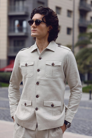 Premium linen Safari co-ord set