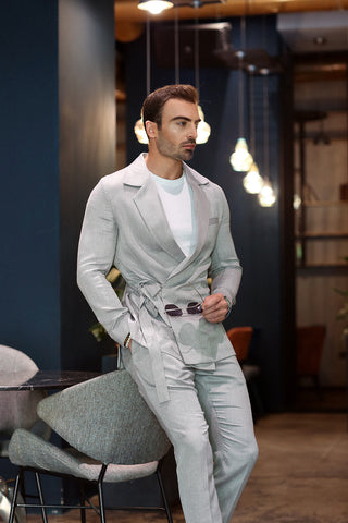 Modern Slim-Fit Cross-Cut Suit