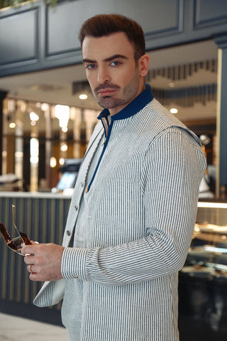 2-Piece Modern Suit with Separate Waistcoat