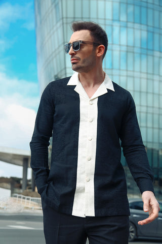 Modern Men's Shirt with 3D Texture