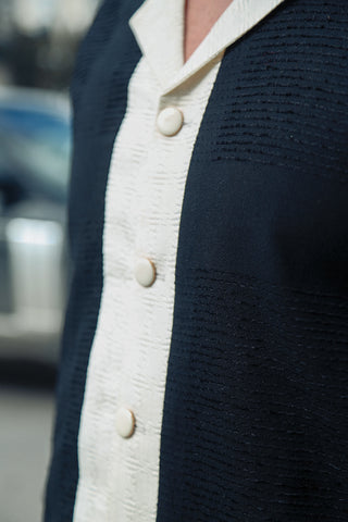 Modern Men's Shirt with 3D Texture
