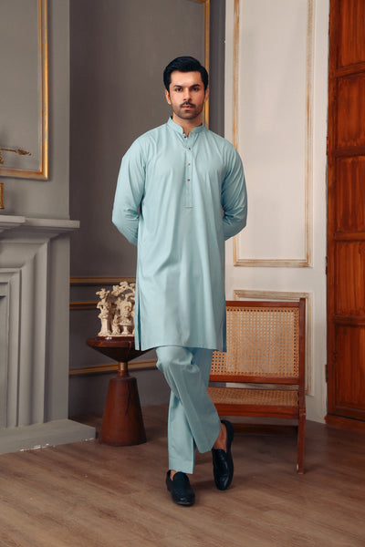 Half-Placket Kurta Trouser Set