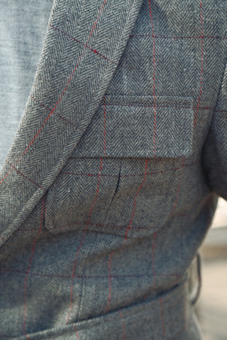 Grey Checkered Two Piece Suit
