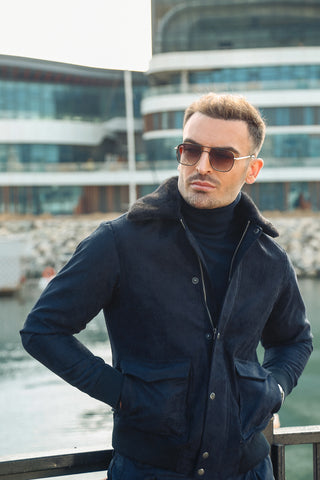 Corduroy Co-Ord Set with Fur Collar