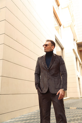 Corduroy Co-Ord with Suede Detailing