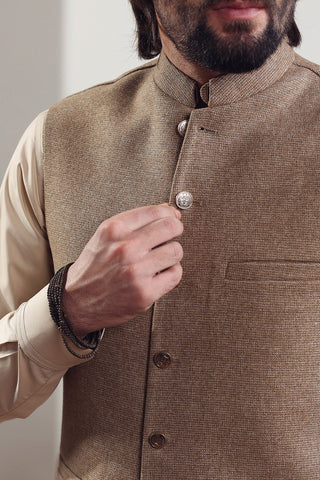 Premium Textured Yarn Dyed Fabric Waistcoat