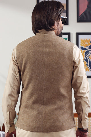 Premium Textured Yarn Dyed Fabric Waistcoat