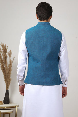 Premium Textured Yarn Dyed Fabric Waistcoat