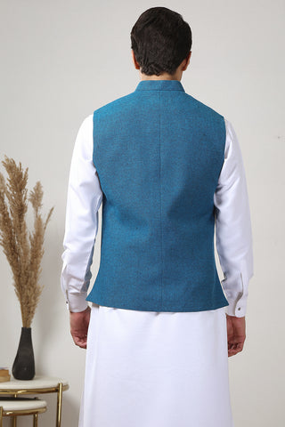 Premium Textured Yarn Dyed Fabric Waistcoat