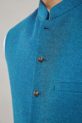 Premium Textured Yarn Dyed Fabric Waistcoat