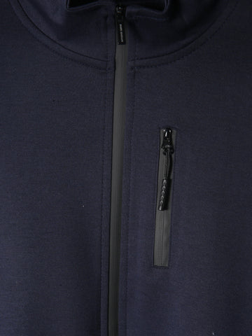 Mock Neck Scuba Slub Zipper