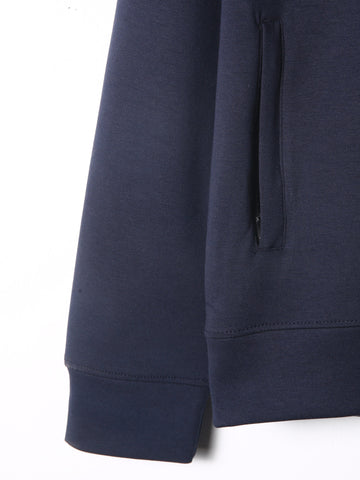 Mock Neck Scuba Slub Zipper