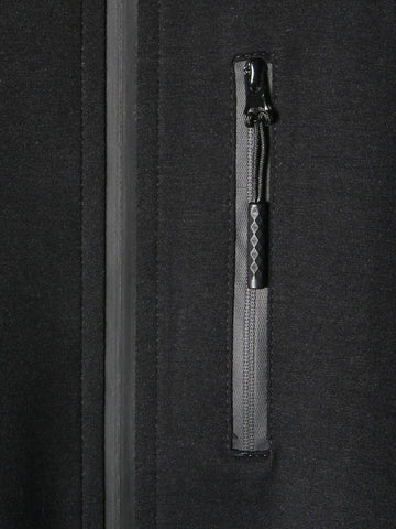 Mock Neck Scuba Slub Zipper