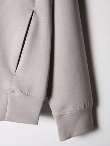 Half Mock Neck Scuba Slub Zipper