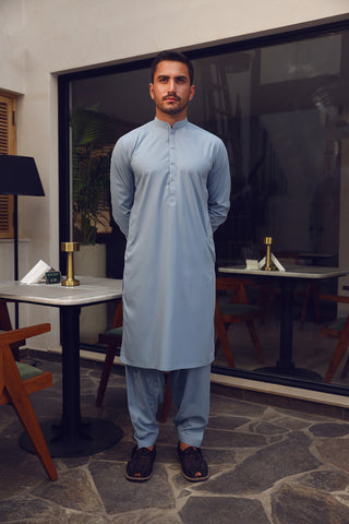 Ice Blue Kamzeez Shalwar