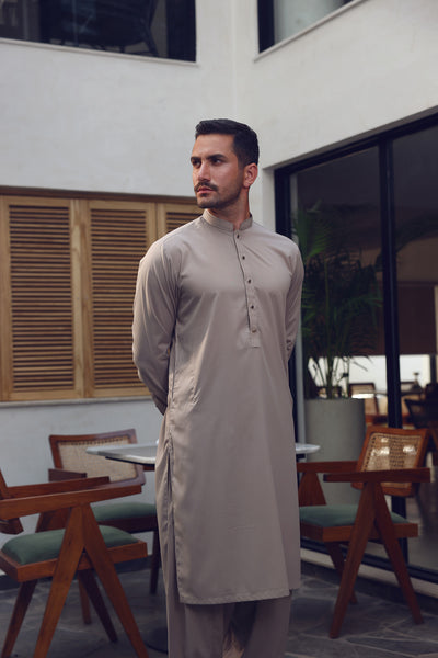 Graceful Kamzeez Shalwar with Metal Tip Placket