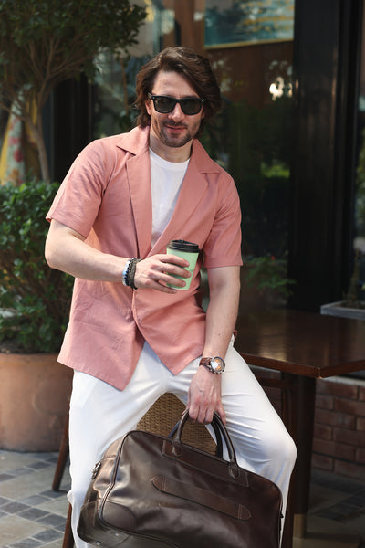 Camp Collar Summery Short Sleeve Shirt